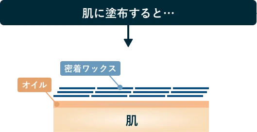 肌に塗布すると…
